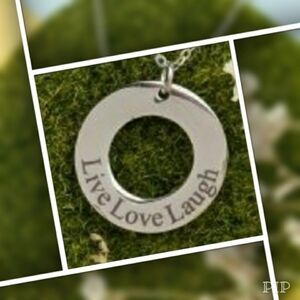 “Live Love Laugh” Circle Necklace